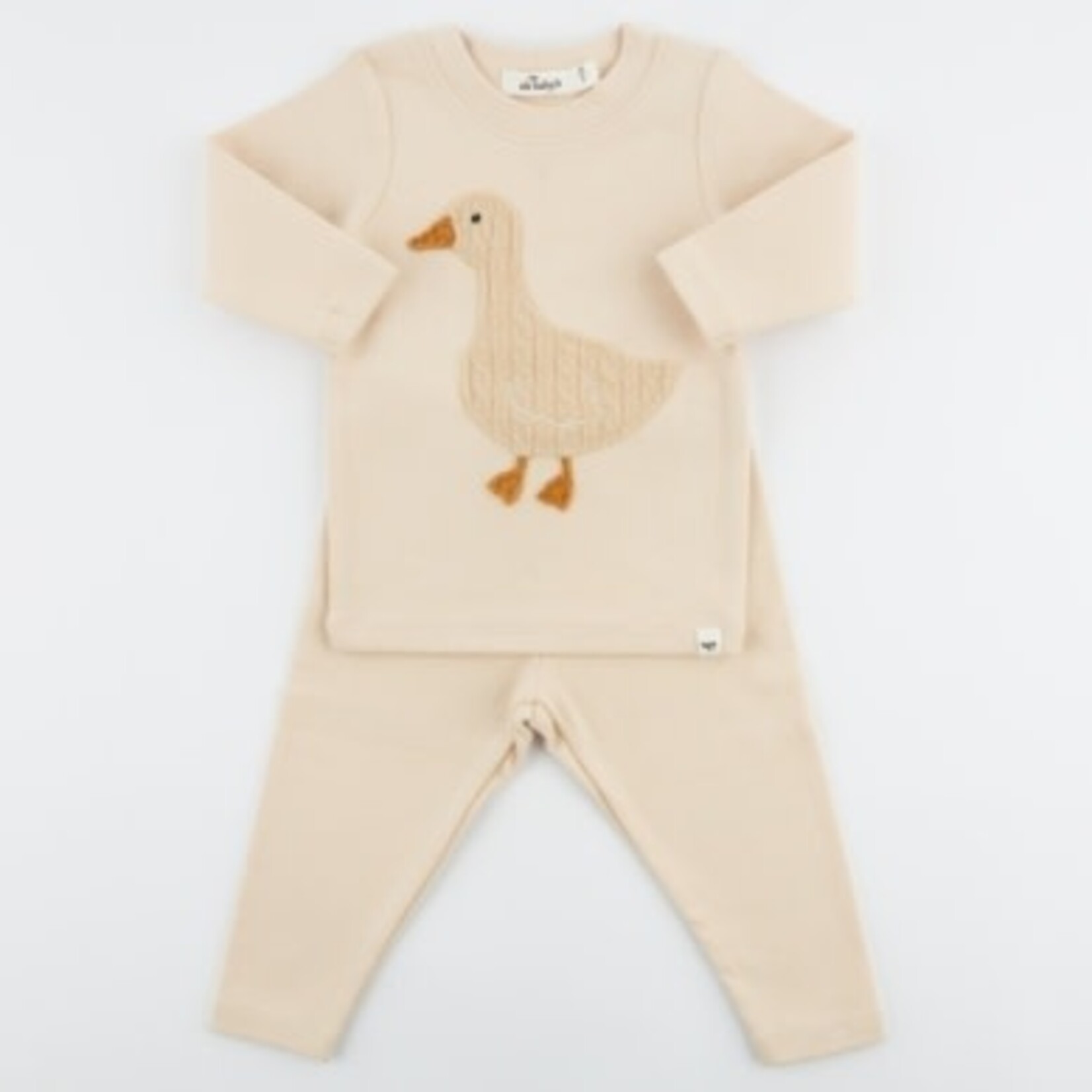 Oh Baby! Oh Baby Natural Goose Applique 2pc Set