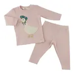 Oh Baby! Oh Baby Dusty Pink Mother Goose Applique 2pc Set