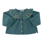 Oh Baby! Oh Baby Teal Harvest Bloom Ruffle Holly Blouse
