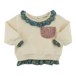 Oh Baby! Oh Baby Sugar Cookie Harvest Bloom Pocket Ruffle Hannah Sweatshirt