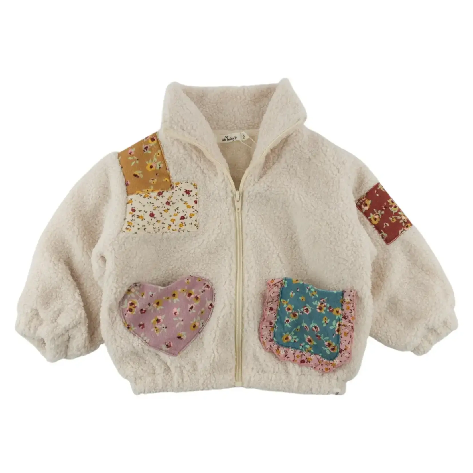 Oh Baby! Oh Baby Natural Harvest Bloom Sherpa Patchwork Tahoe Jacket