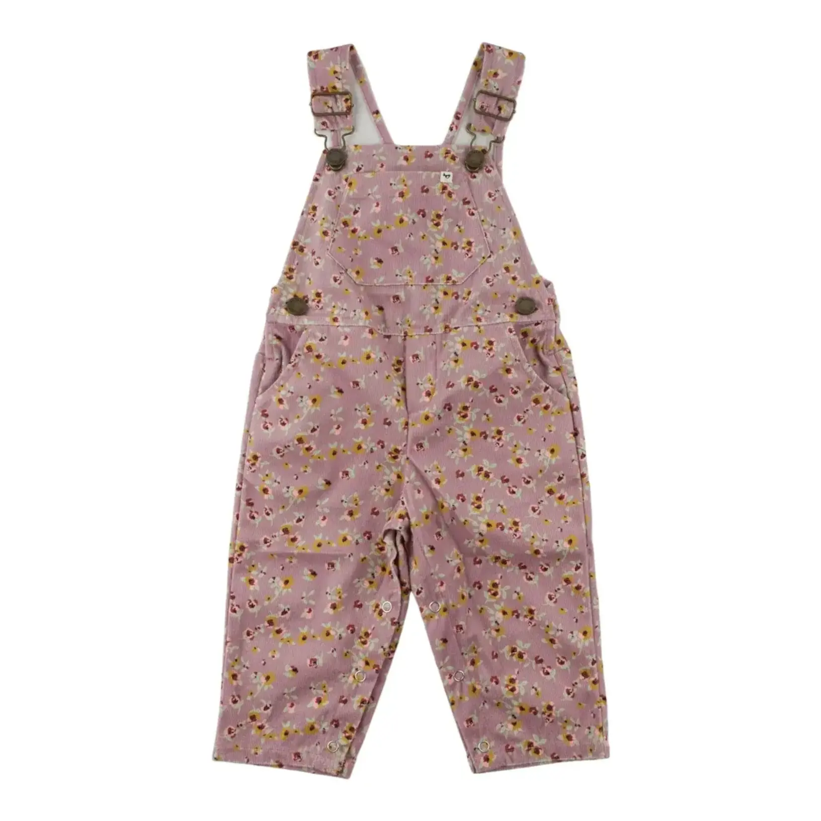 Oh Baby! Oh Baby Dusty Pink Harvest Bloom Overalls