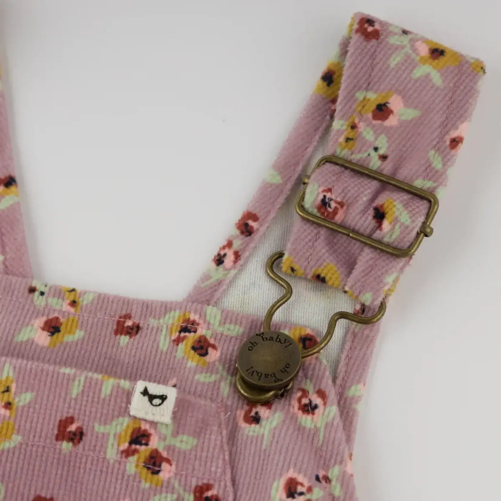 Oh Baby! Oh Baby Dusty Pink Harvest Bloom Overalls