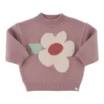 Oh Baby! Oh Baby Dusty Pink Daisy Grandpa Knitted Sweater