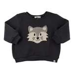 Oh Baby! Oh Baby Charcoal Wolf Applique Brooklyn Boxy