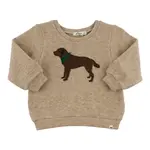 Oh Baby! Oh Baby Mushroom Heather Chocolate Lab Applique Brooklyn Boxy