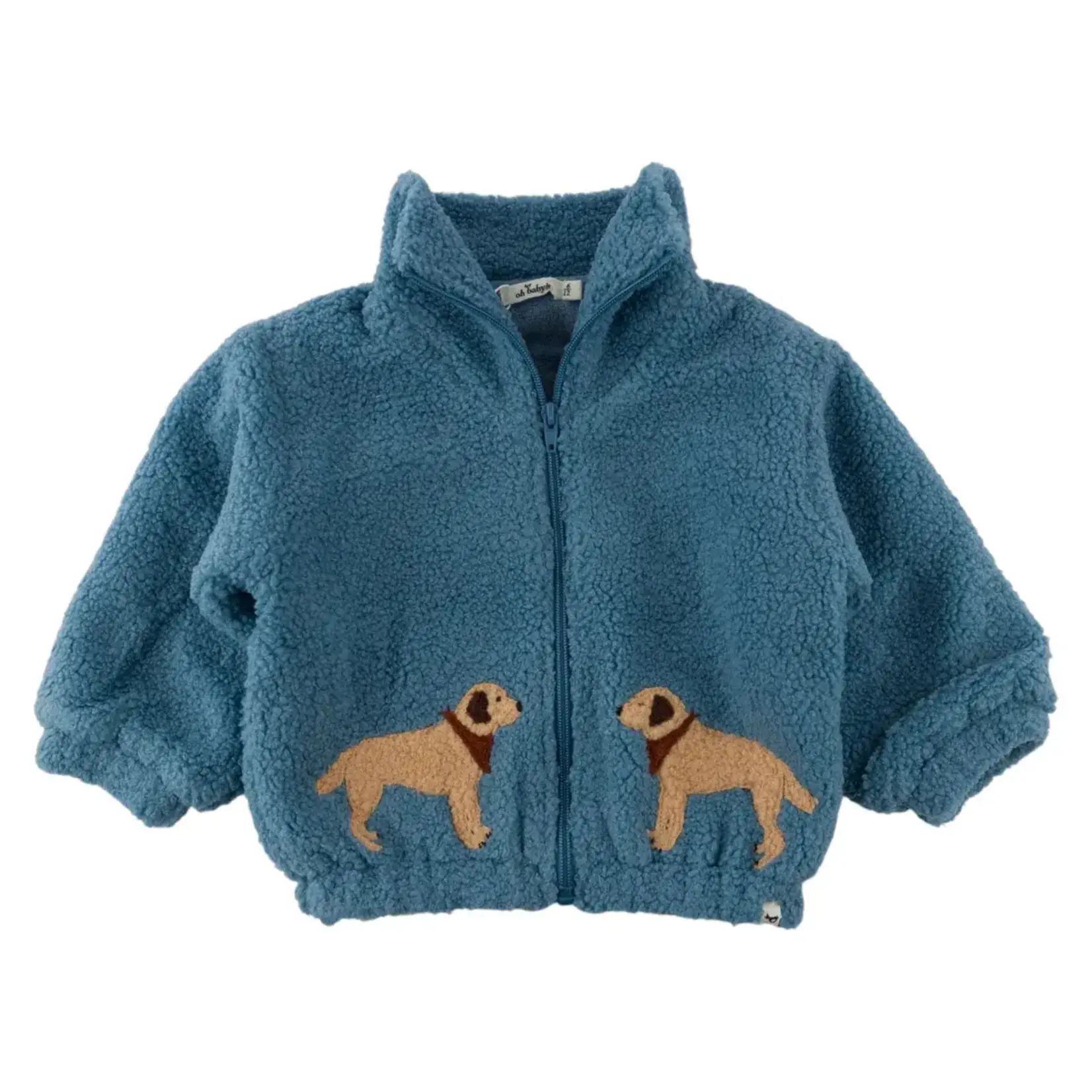 Oh Baby! Oh Baby Dusty Blue Lab Applique Tahoe Coat