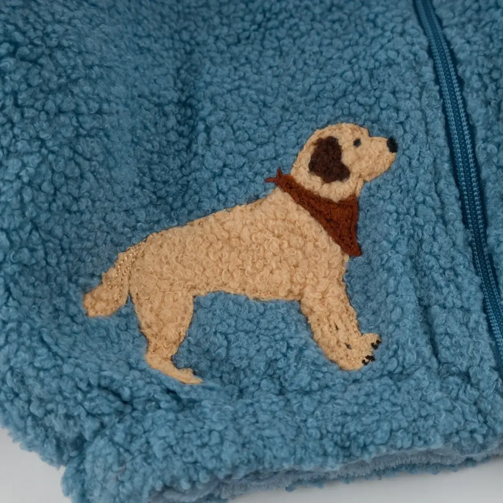 Oh Baby! Oh Baby Dusty Blue Lab Applique Tahoe Coat