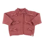 Oh Baby! Oh Baby Boysenberry Multi Bow Cardigan