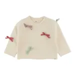 Oh Baby! Oh Baby Cream Multi Bow Roll Edge Sweater