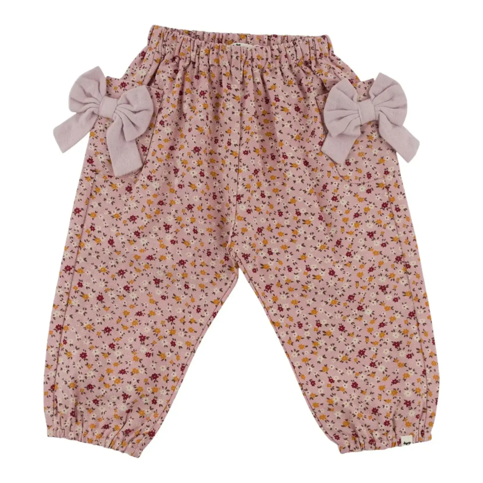 Oh Baby! Oh Baby Blush Daffodils Side Pocket Pant With Bows