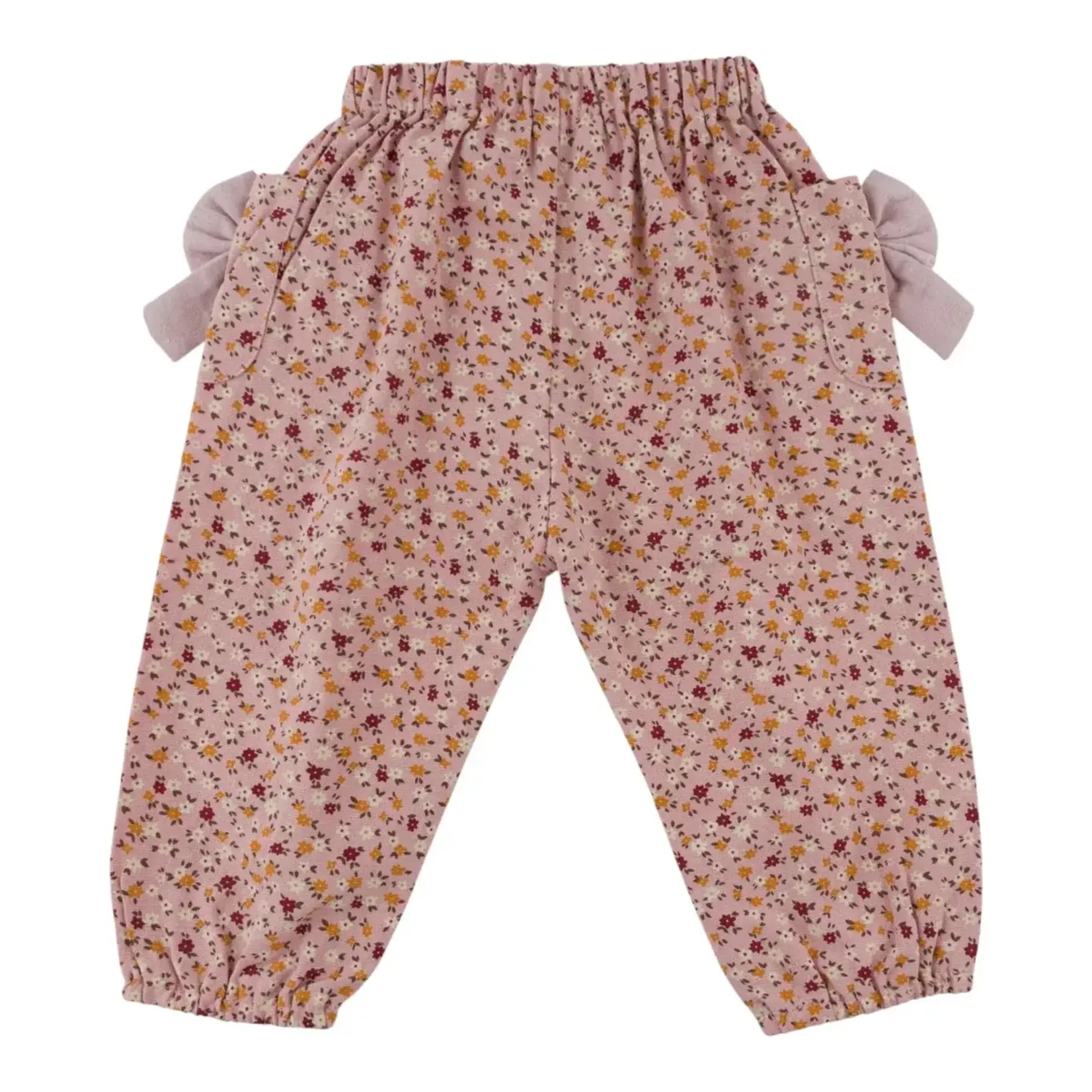 Oh Baby! Oh Baby Blush Daffodils Side Pocket Pant With Bows