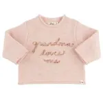 Oh Baby! Oh Baby Dusty Pink Grandma Loves Me Roll Edge Sweater