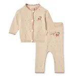 Floss Floss Soft White Audrey Cardigan And Pant Set