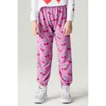 Chaser Chaser Mulberry Allover Sweethearts Cozy Knit Slim Slouchy Pants