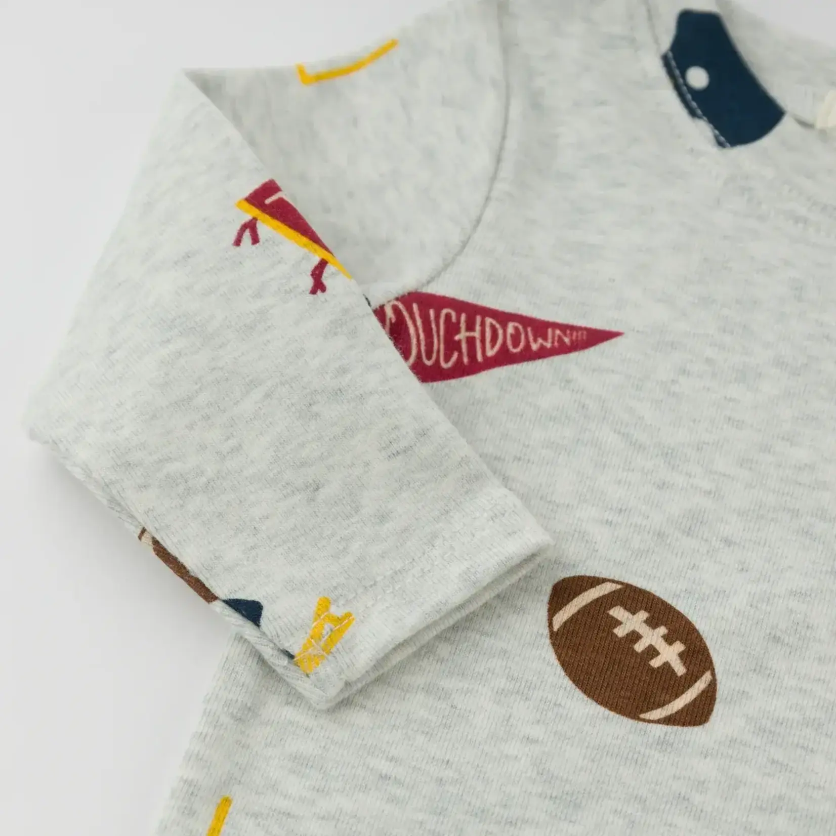 Oh Baby! Oh Baby Heather Gray Football All Over Print 2pc Set