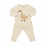 Oh Baby! Oh Baby Natural Goose Applique 2pc Set