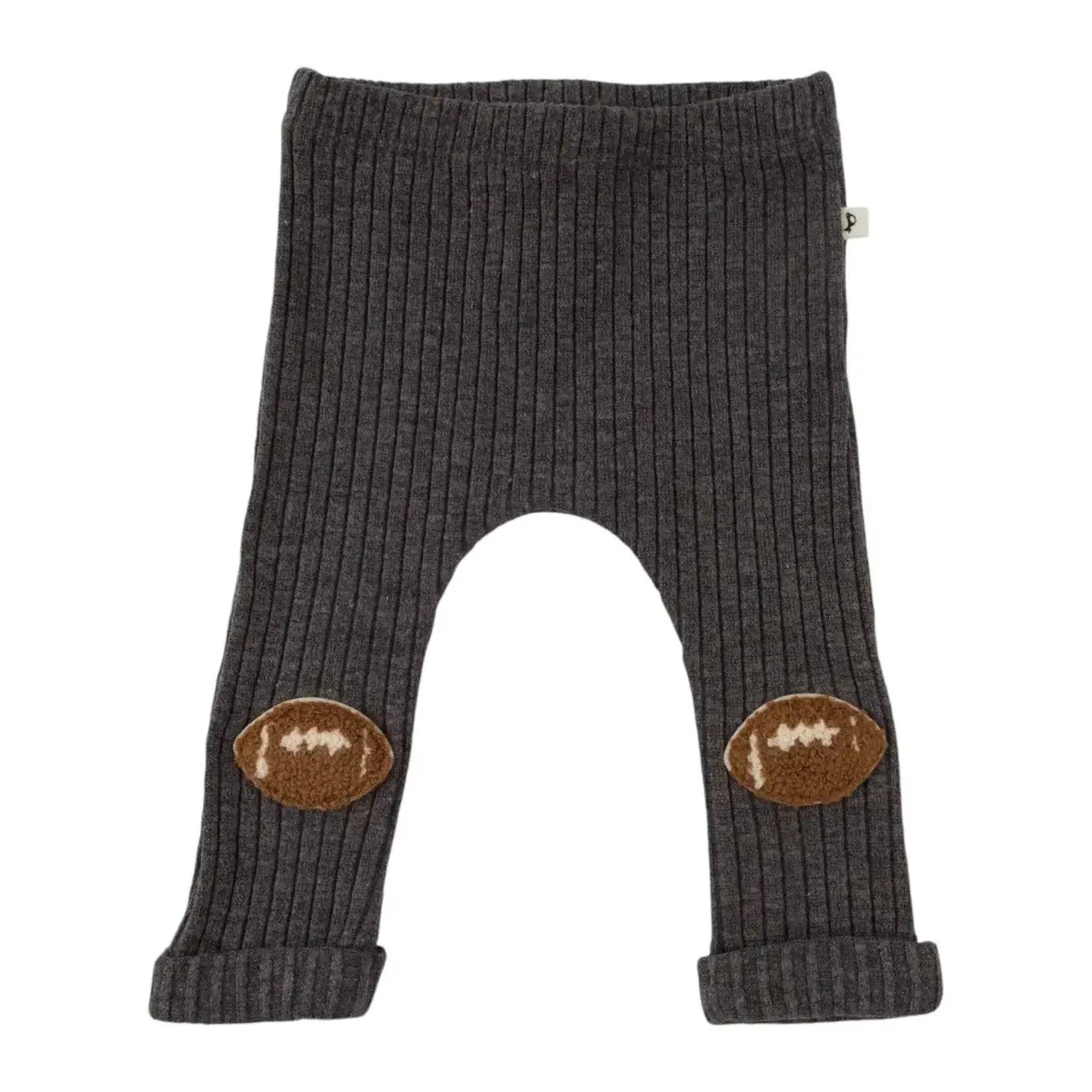 Oh Baby! Oh Baby Charcoal Football Chenille Patch Pant