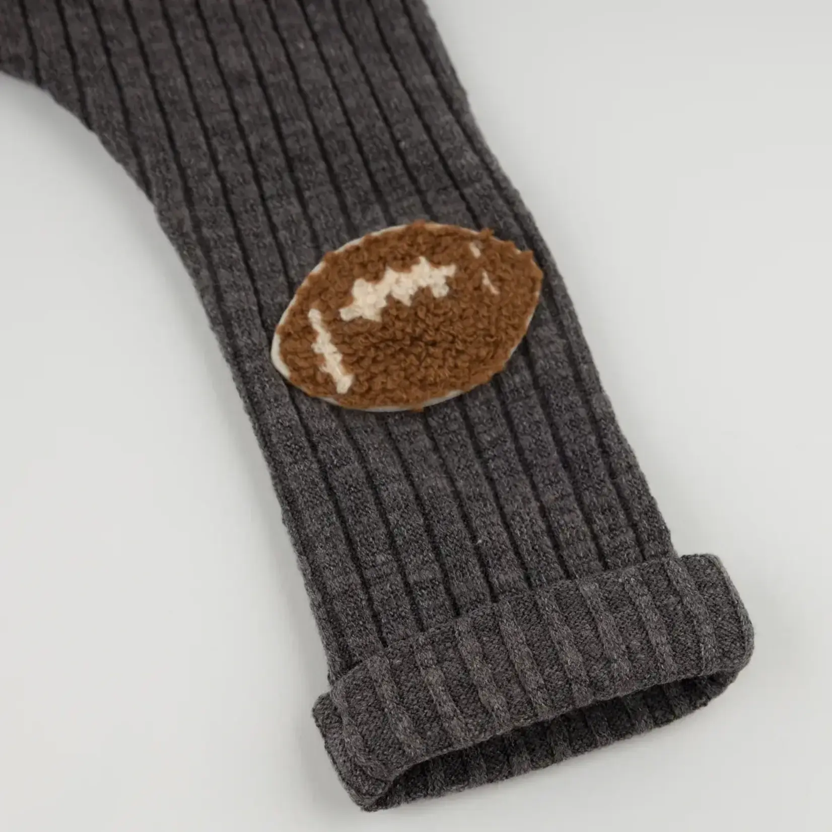 Oh Baby! Oh Baby Charcoal Football Chenille Patch Pant