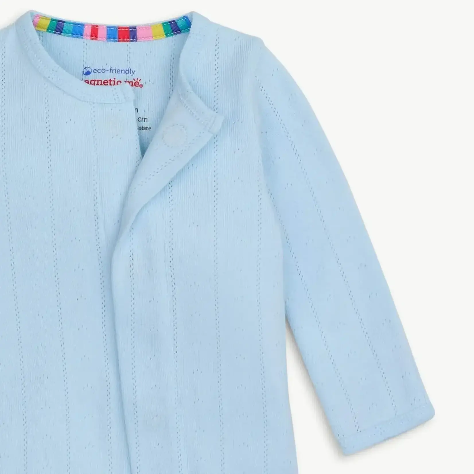 Magnetic Me Magnetic Me Love Lines Blue Pointelle Footie