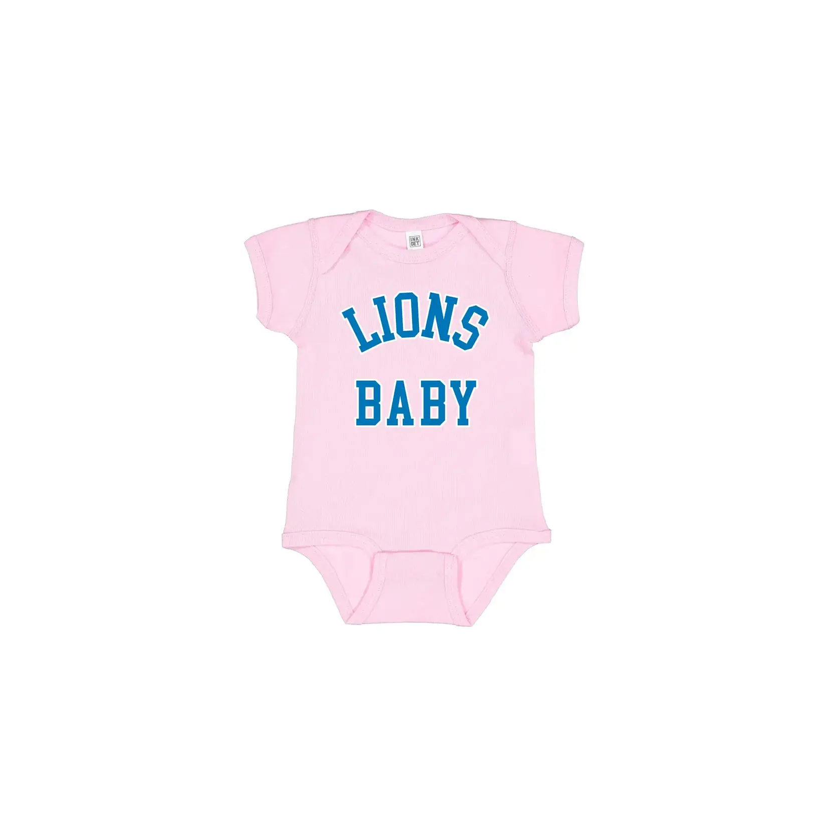 Ink Detroit Ink Detroit Pink Lions Baby Onesie