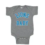 Ink Detroit Ink Detroit Heather Grey Lions Baby onesie