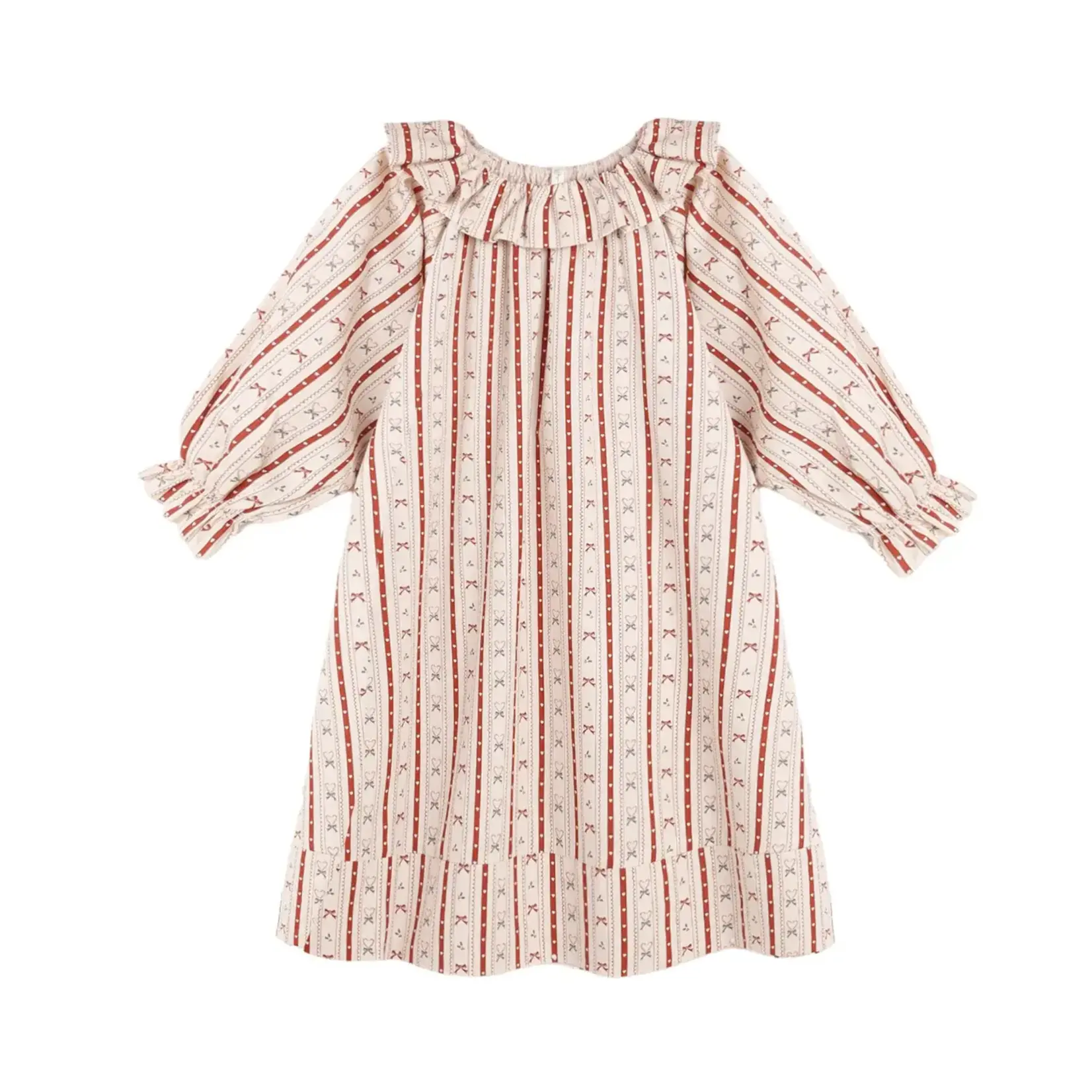 Rylee + Cru Rylee + Cru Antique Candy Cane Lane Girls Night Gown