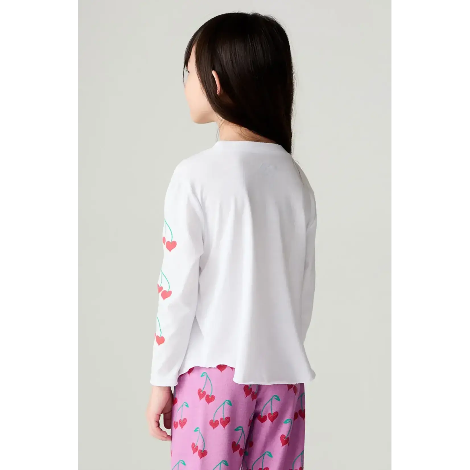 Chaser Chaser White Sweethearts Vintage Jersey L/S Shirttail Tee