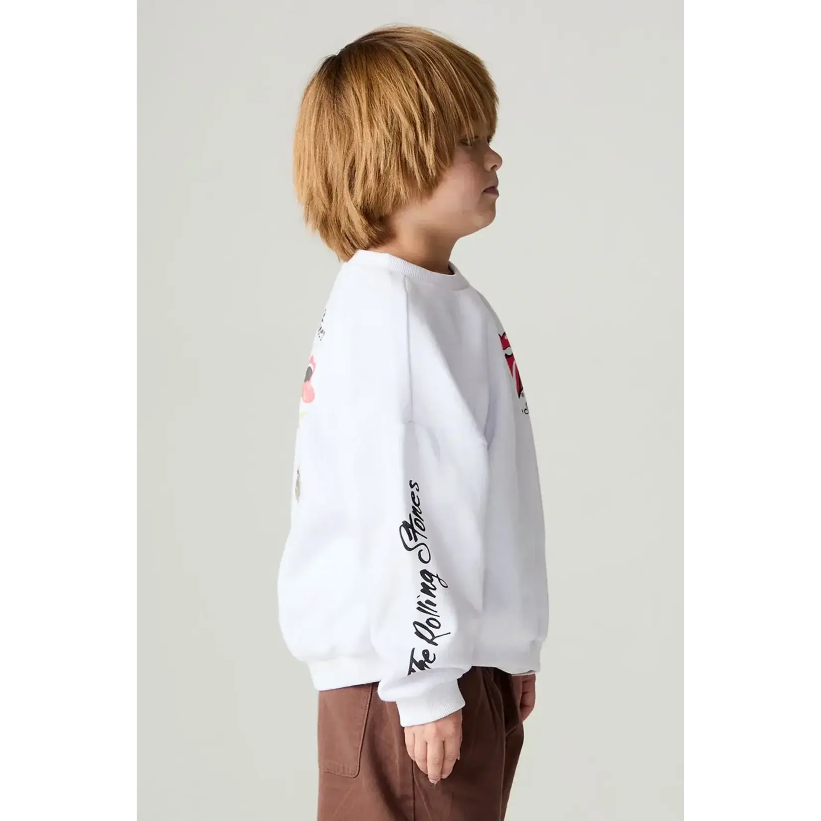 Chaser Chaser White Rolling Stones Pop Tongues Vintage Fleece Kevin Pullover