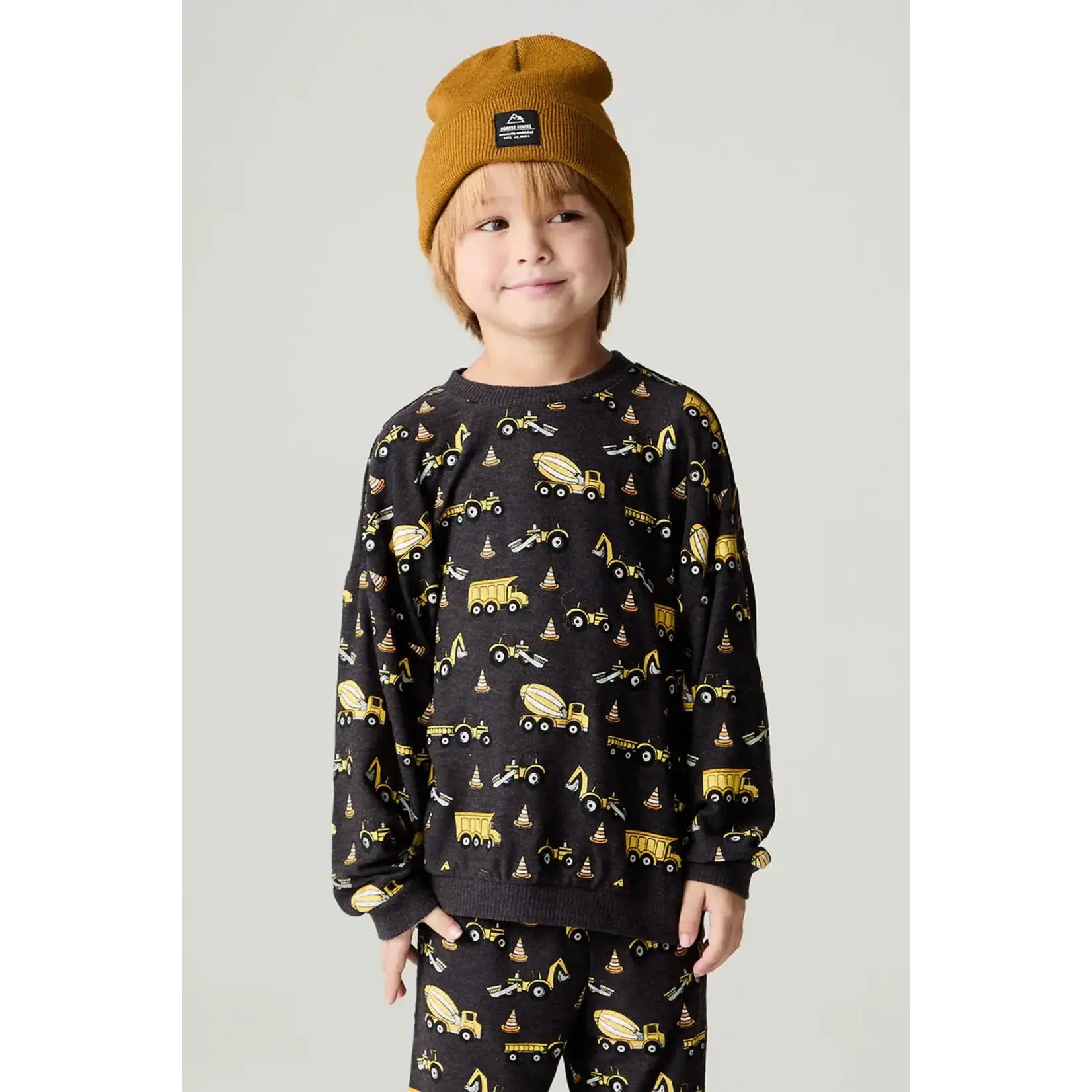 Chaser Chaser Vintage Black Construction Crew Cozy Knit Kevin Pullover