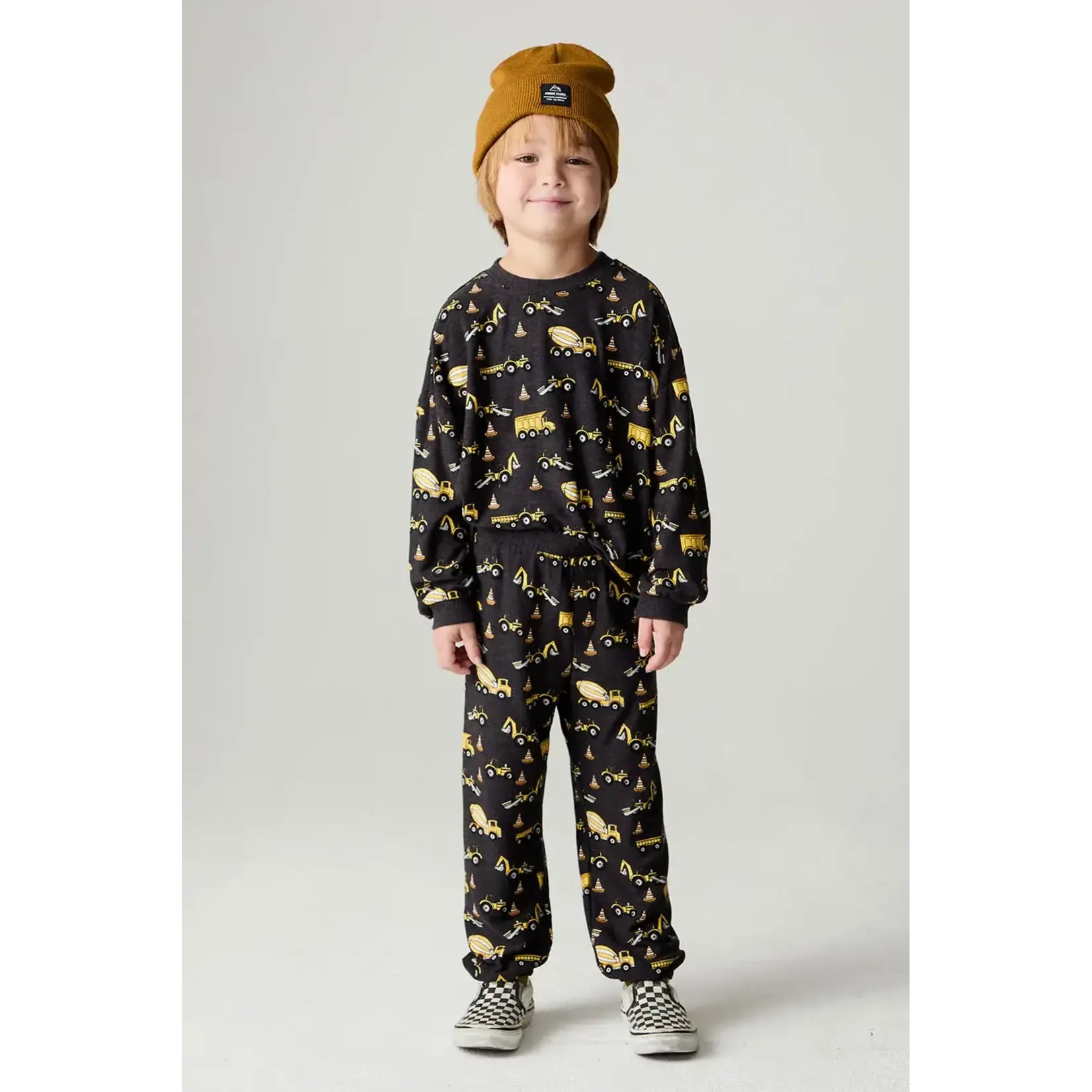 Chaser Chaser Vintage Black Construction Crew Cozy Knit Kevin Pullover