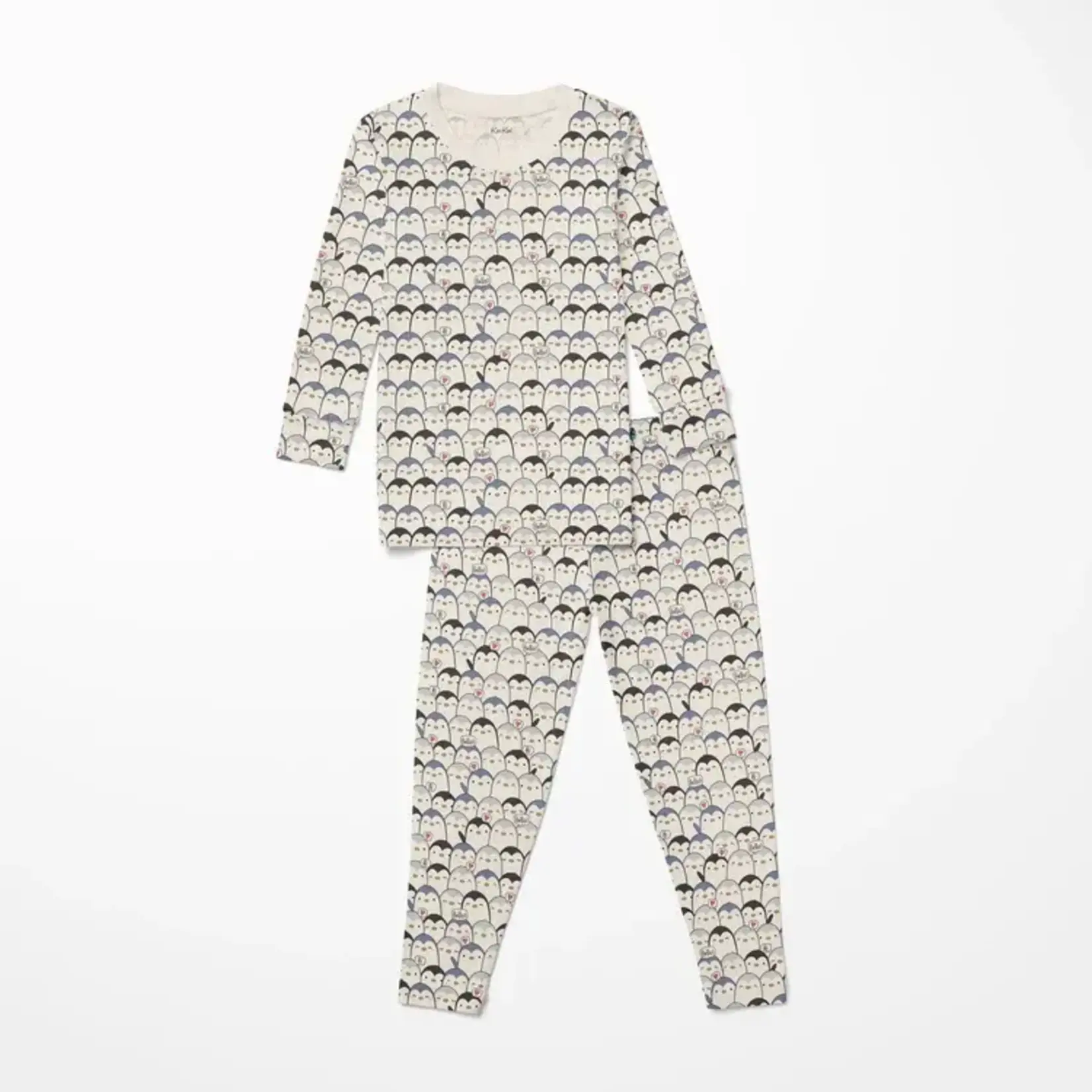 KicKee Pants Kickee Pants Moonlight Penguin Print Long Sleeve Pajama Set