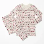 KicKee Pants Kickee Pants Baby Rose Penguins Print Long Sleeve Pajama Set