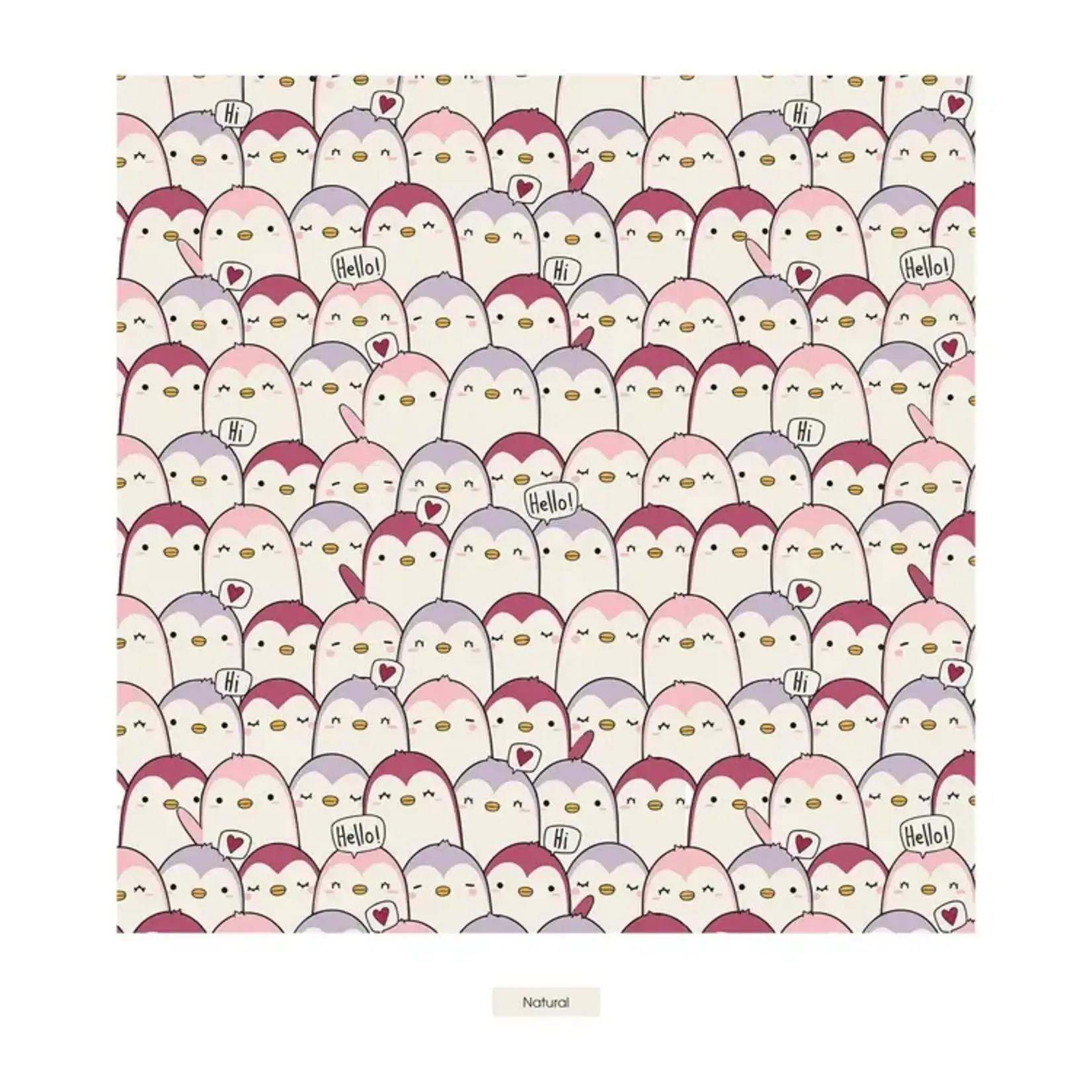 KicKee Pants Kickee Pants Baby Rose Penguins Print Long Sleeve Pajama Set