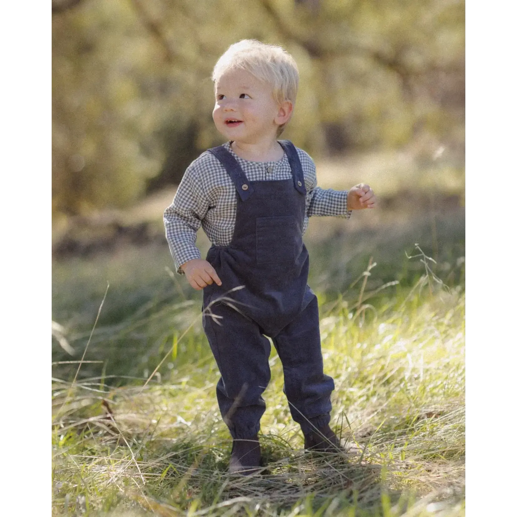 Quincy Mae Quincy Mae Midnight Rory Shirt And Midnight Overall Set