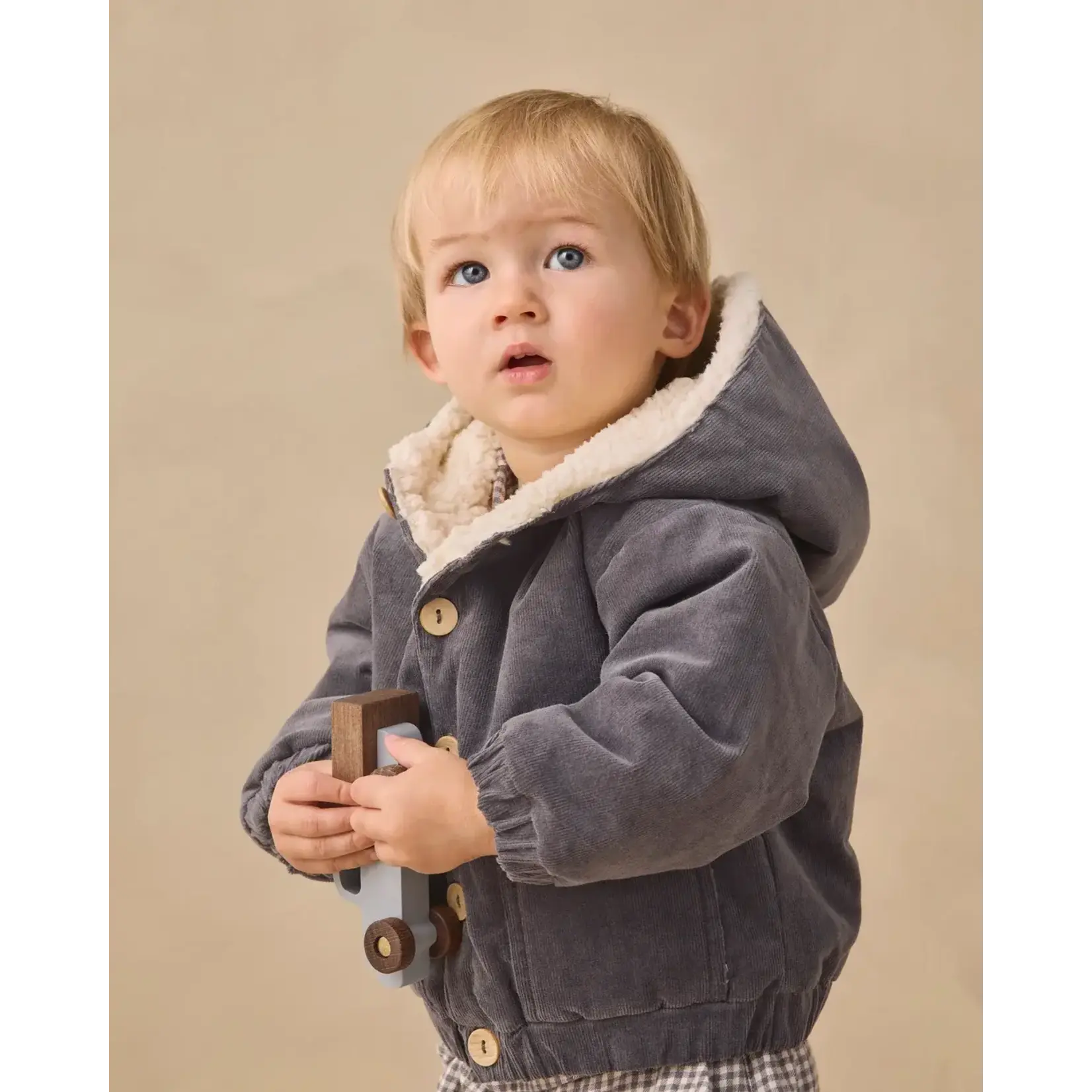 Quincy Mae Quincy Mae Midnight Corduroy Hooded Jacket