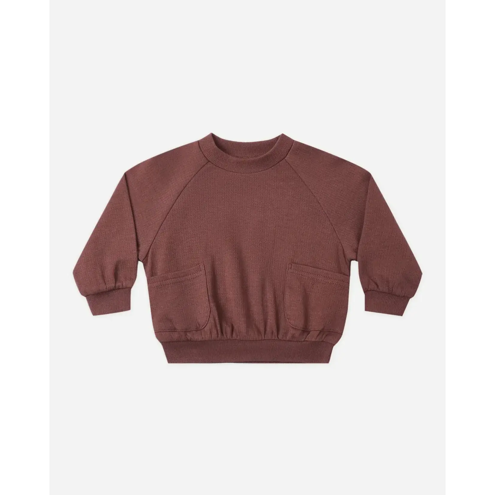 Quincy Mae Quincy Mae Black-Cherry Pocket Sweatshirt & Sweatpant Set