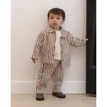 Quincy Mae Quincy Mae Black-Cherry Pinstripe Utility Jacket & Grayson Pant Set