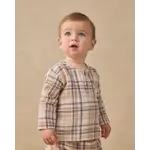 Quincy Mae Quincy Mae Latte Fall Plaid Rory Shirt & Woven Pant Set