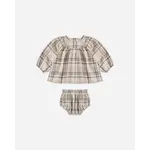 Quincy Mae Quincy Mae Latte Fall Plaid Mia Top + Bloomer Set