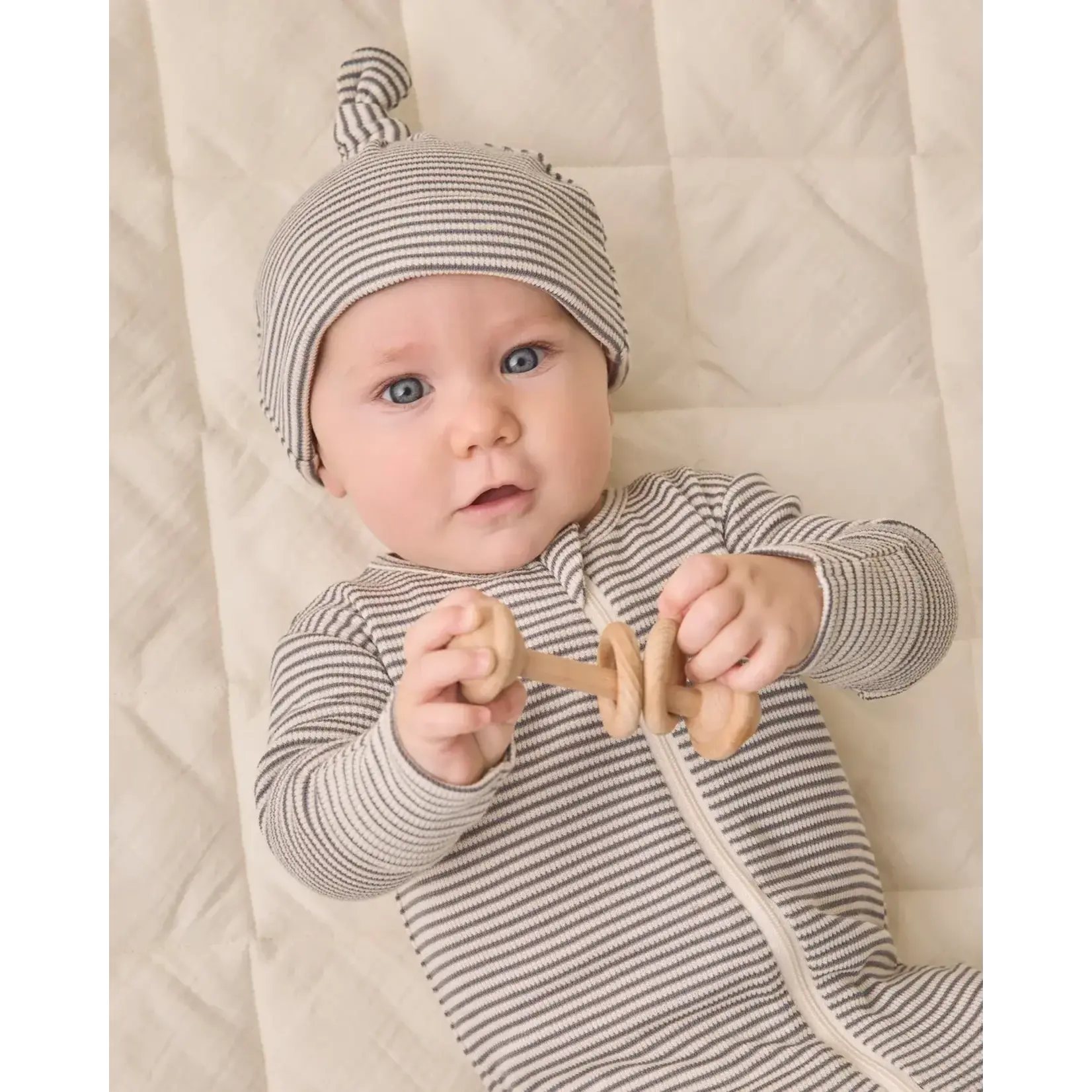 Quincy Mae Quincy Mae Midnight Microstripe Waffle Sleep Set