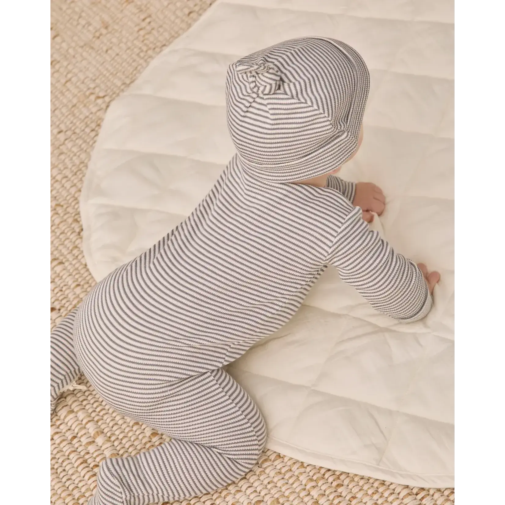 Quincy Mae Quincy Mae Midnight Microstripe Waffle Sleep Set