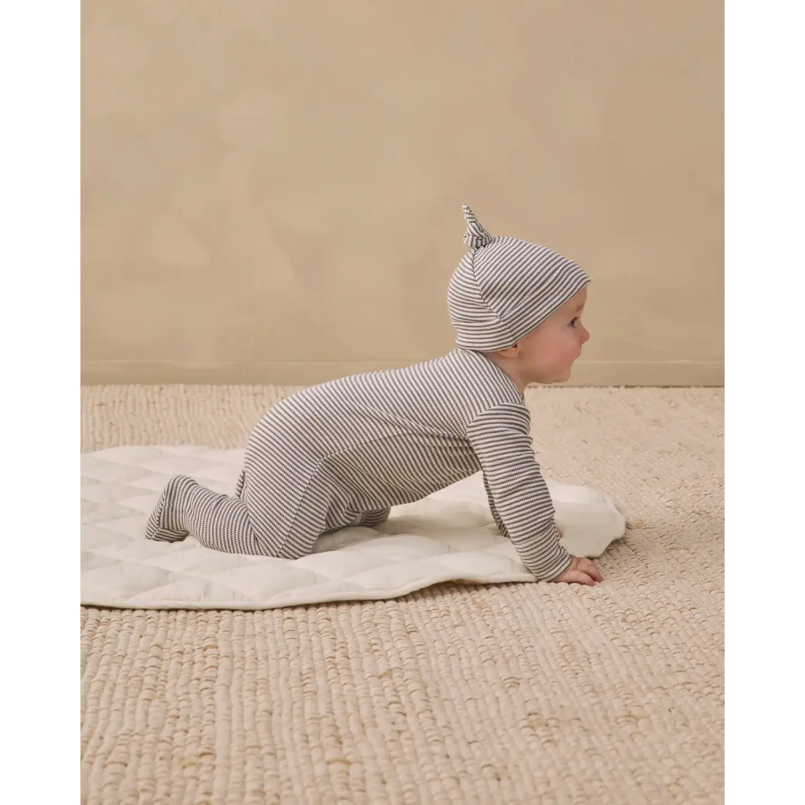 Quincy Mae Quincy Mae Midnight Microstripe Waffle Sleep Set
