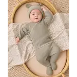Quincy Mae Quincy Mae Laurel Knit Wrap Top & Footed Pant Set