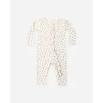 Quincy Mae Quincy Mae Natural Blue Ditsy Ruffle Jumpsuit