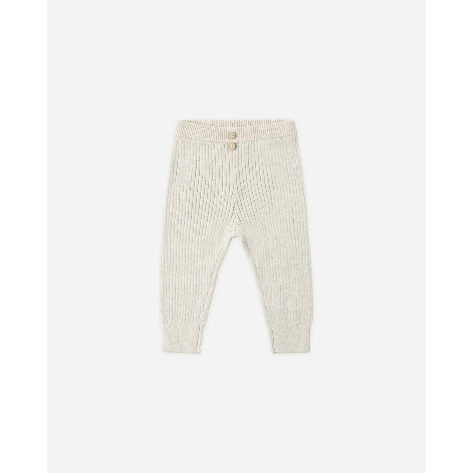 Quincy Mae Quincy Mae Oatmeal Rib Knit Peplum Top & Legging Set