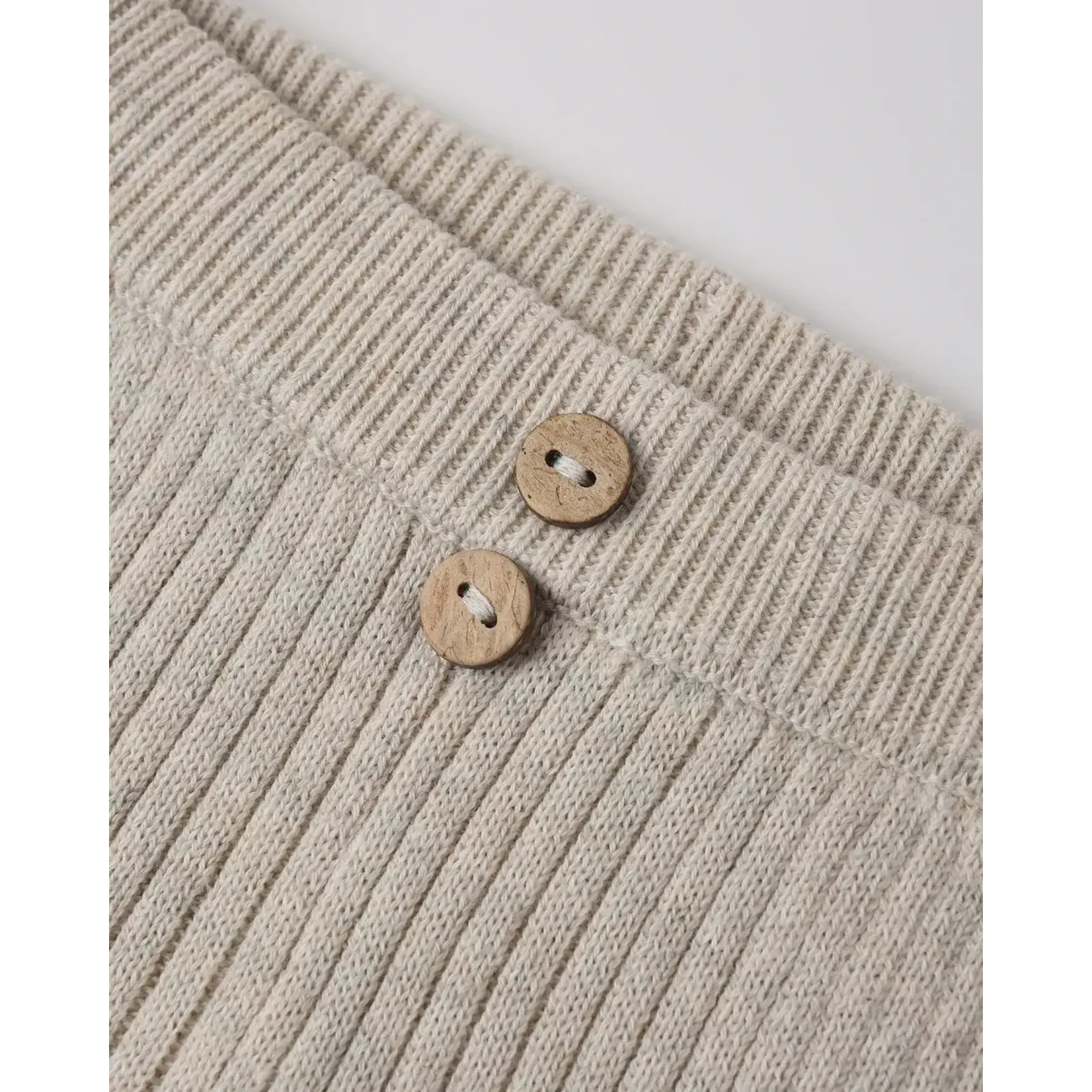 Quincy Mae Quincy Mae Oatmeal Rib Knit Peplum Top & Legging Set