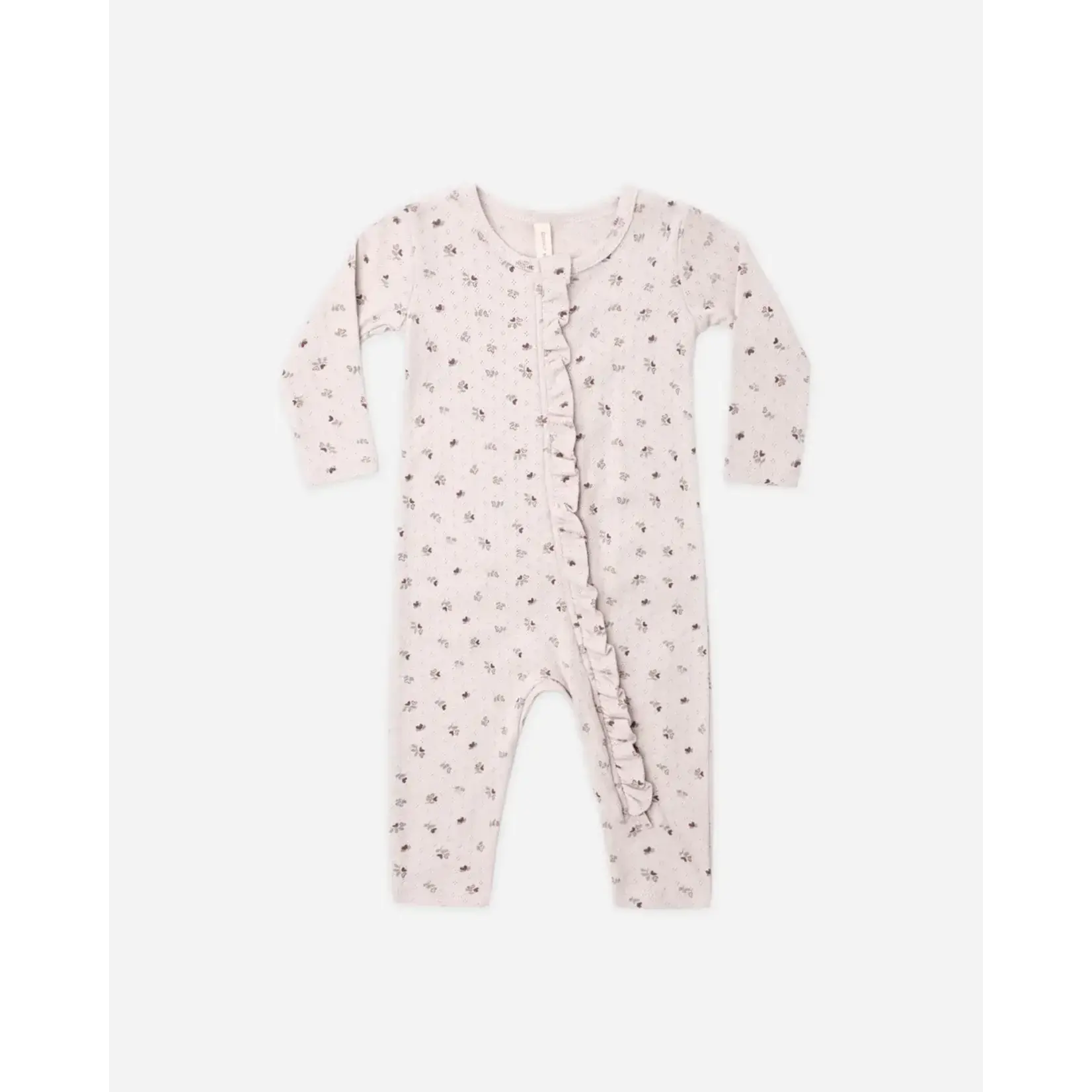 Quincy Mae Quincy Mae Lilac Heart Ditsy Ruffle Jumpsuit