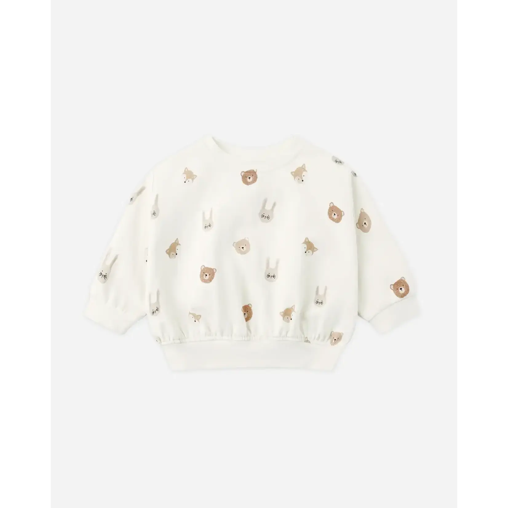 Quincy Mae Quincy Mae Ivory Critters Relaxed Fleece Sweatshirt & Pant Set