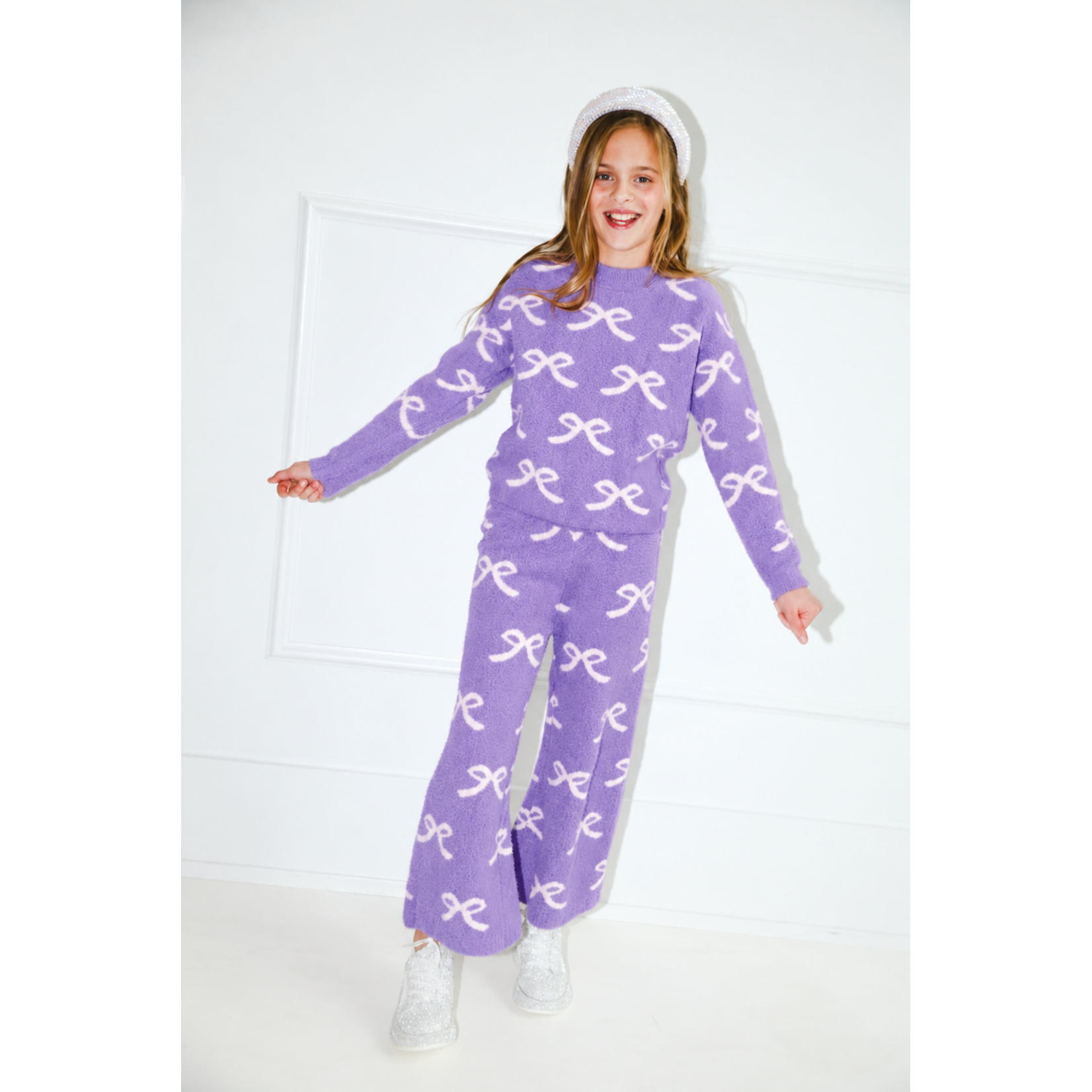 Lola & The Boys Lola & The Boys Lavender Pretty In Bows Fuzzy Set